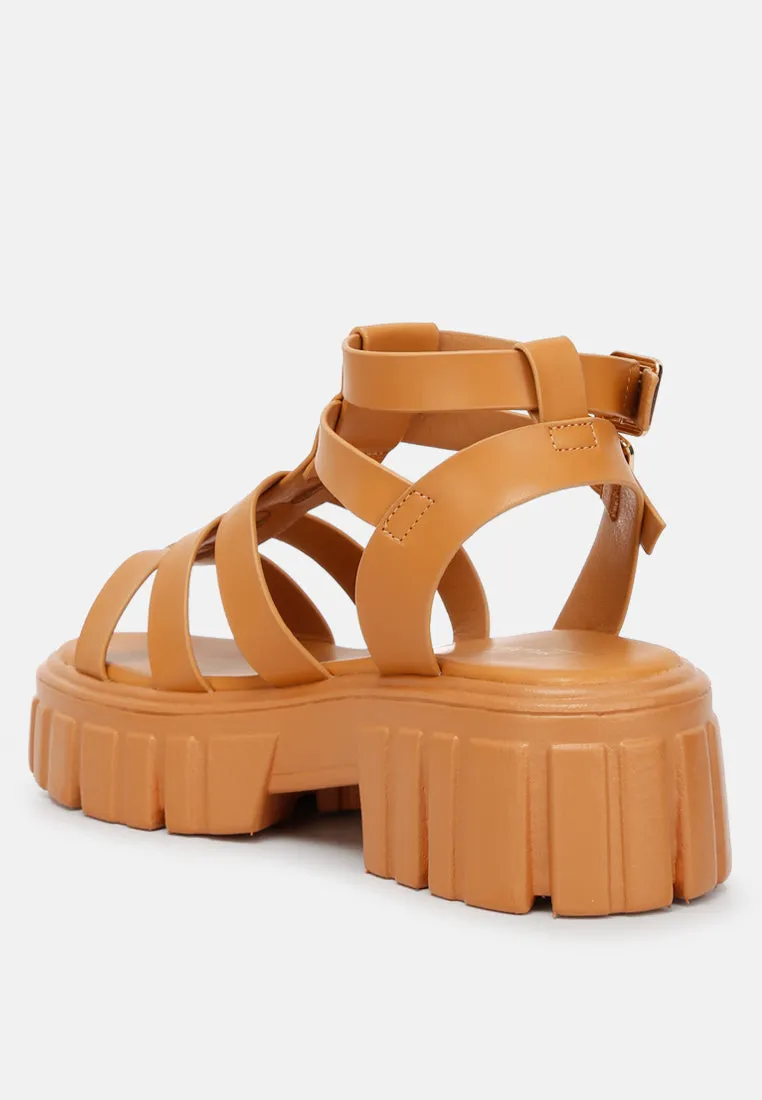 dewey recycled faux leather gladiators