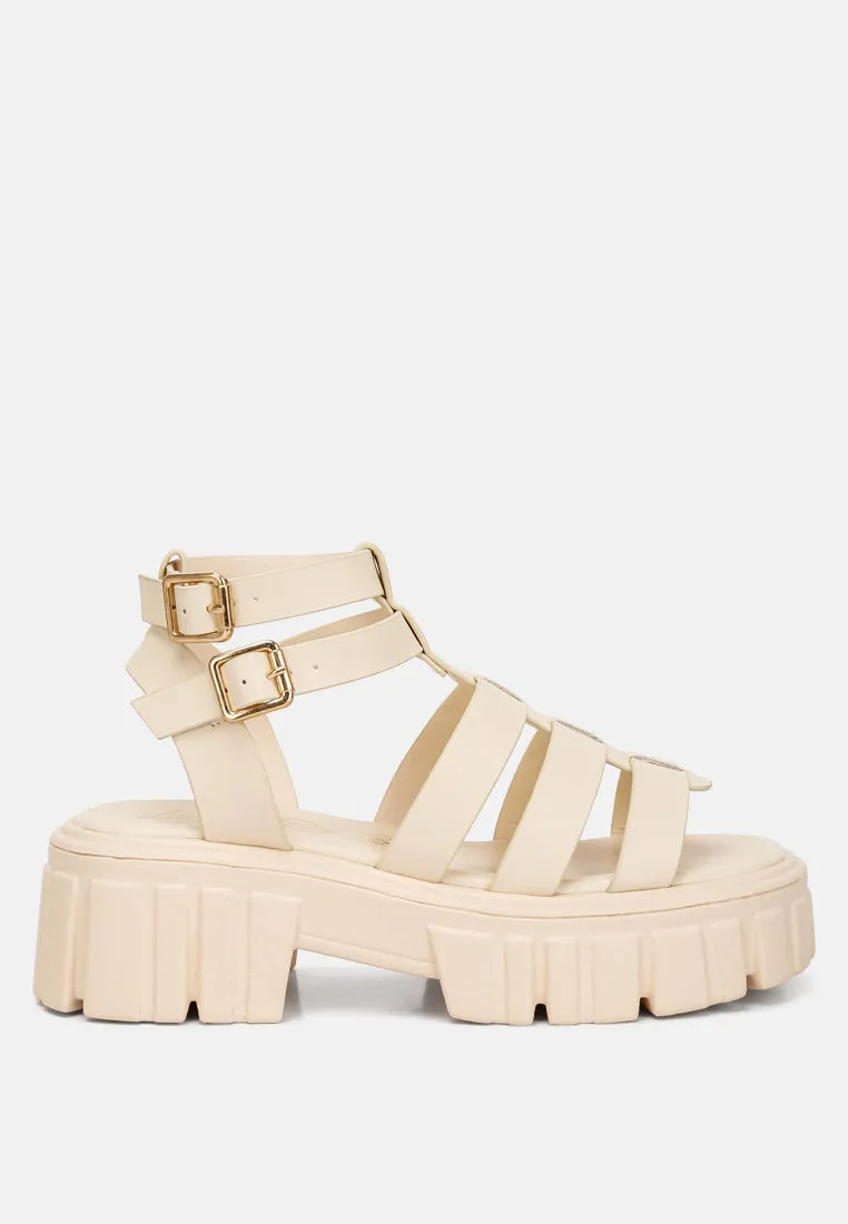 dewey recycled faux leather gladiators