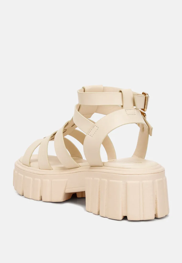 dewey recycled faux leather gladiators