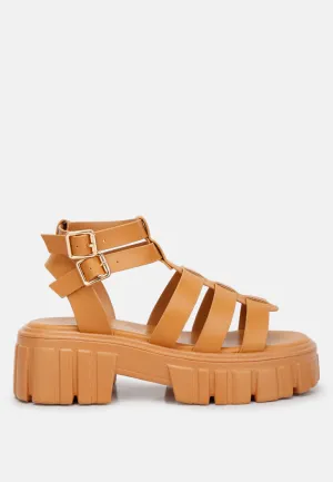 dewey recycled faux leather gladiators