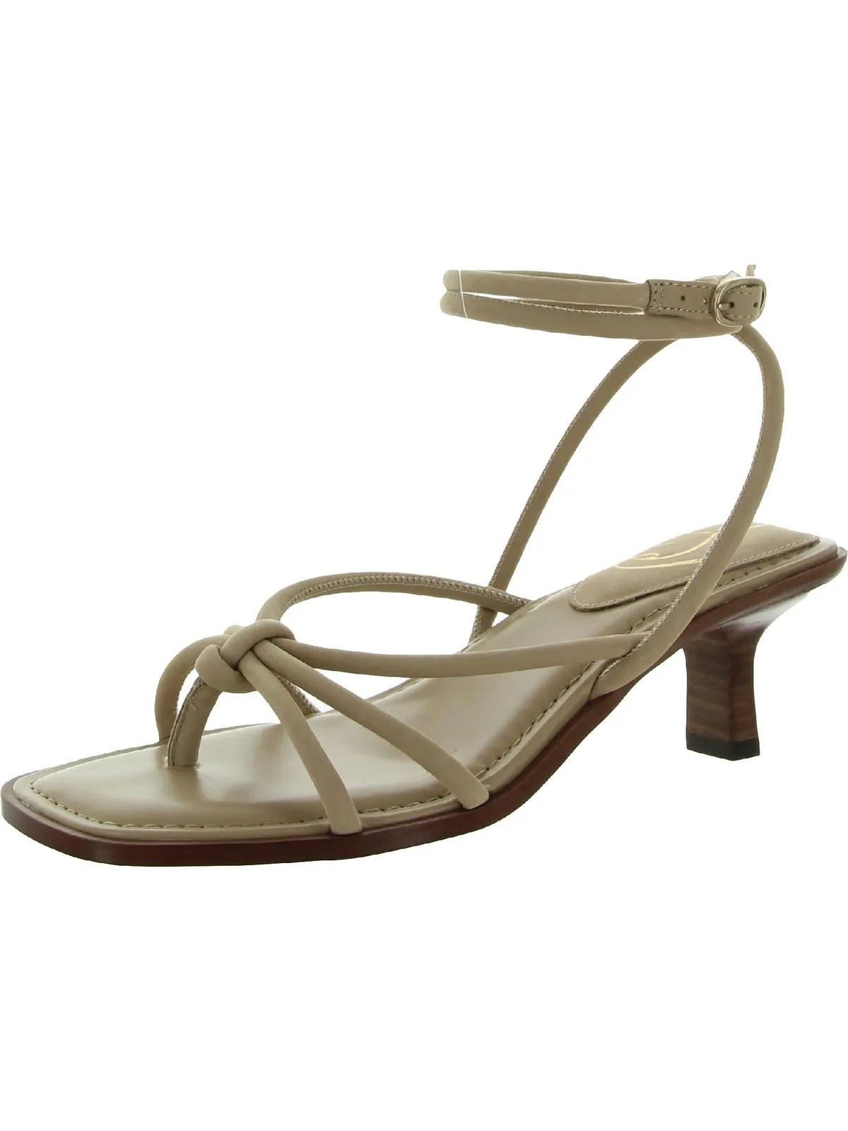 Dia Womens Leather Ankle Strap Heels