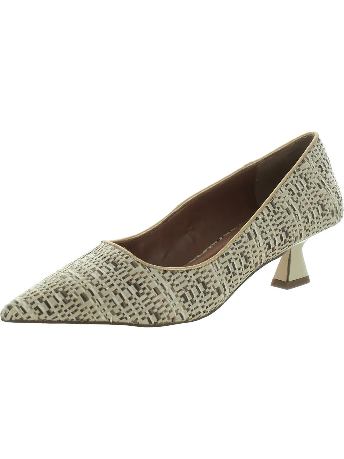 Diva Womens Comfort Insole Pointed Toe Kitten Heels