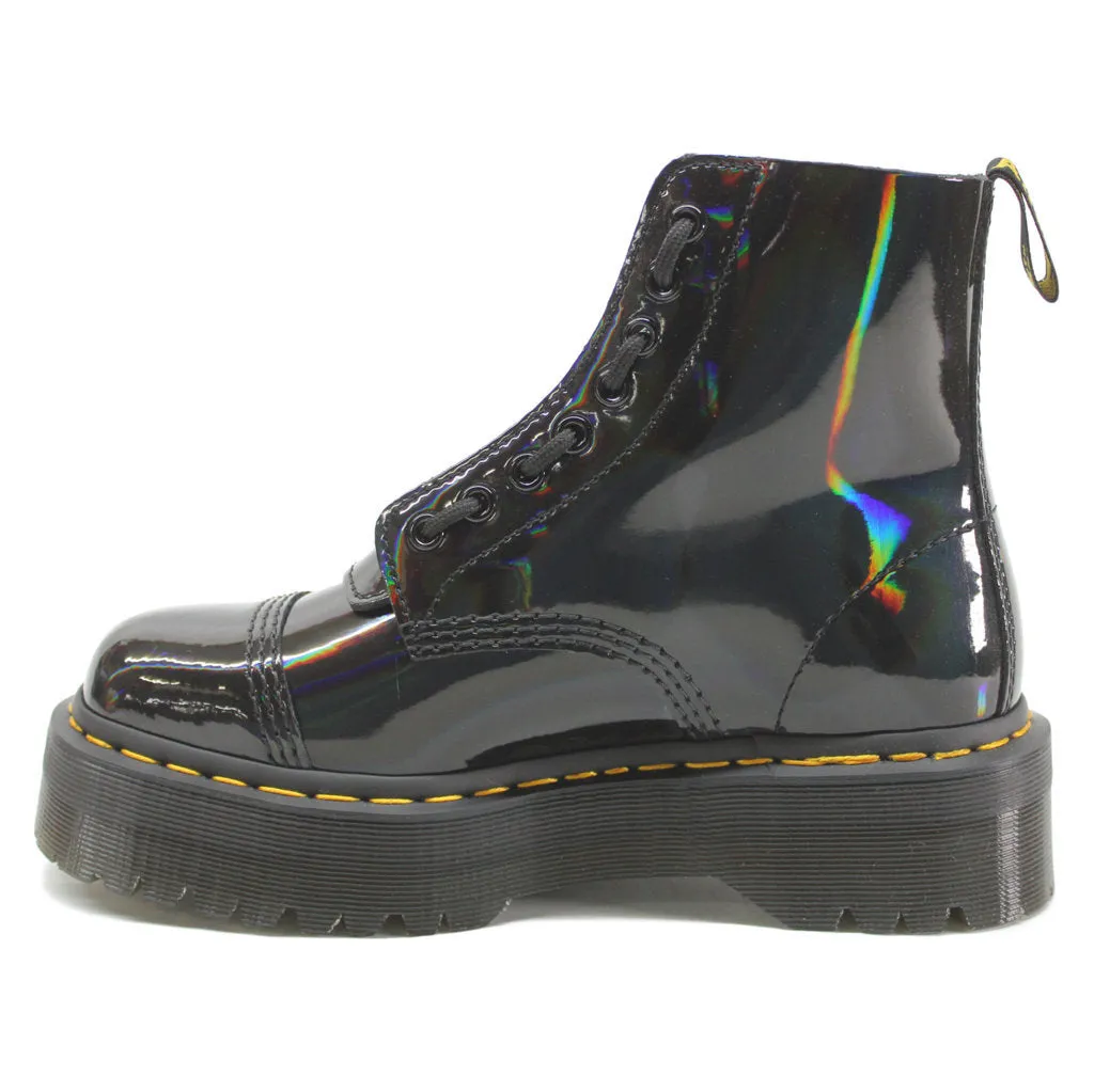Dr. Martens Sinclair Prism Rainbow Patent Lamper Leather Women's Platform Boots