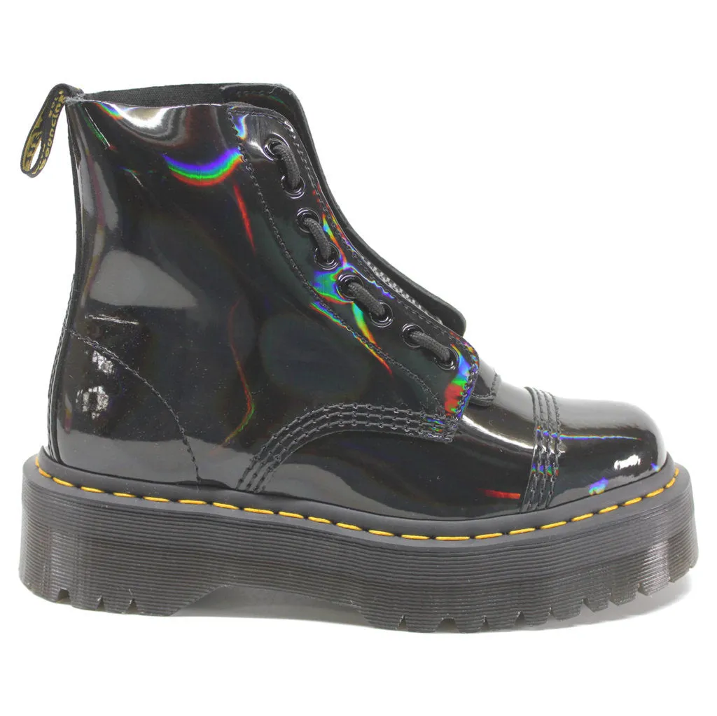 Dr. Martens Sinclair Prism Rainbow Patent Lamper Leather Women's Platform Boots