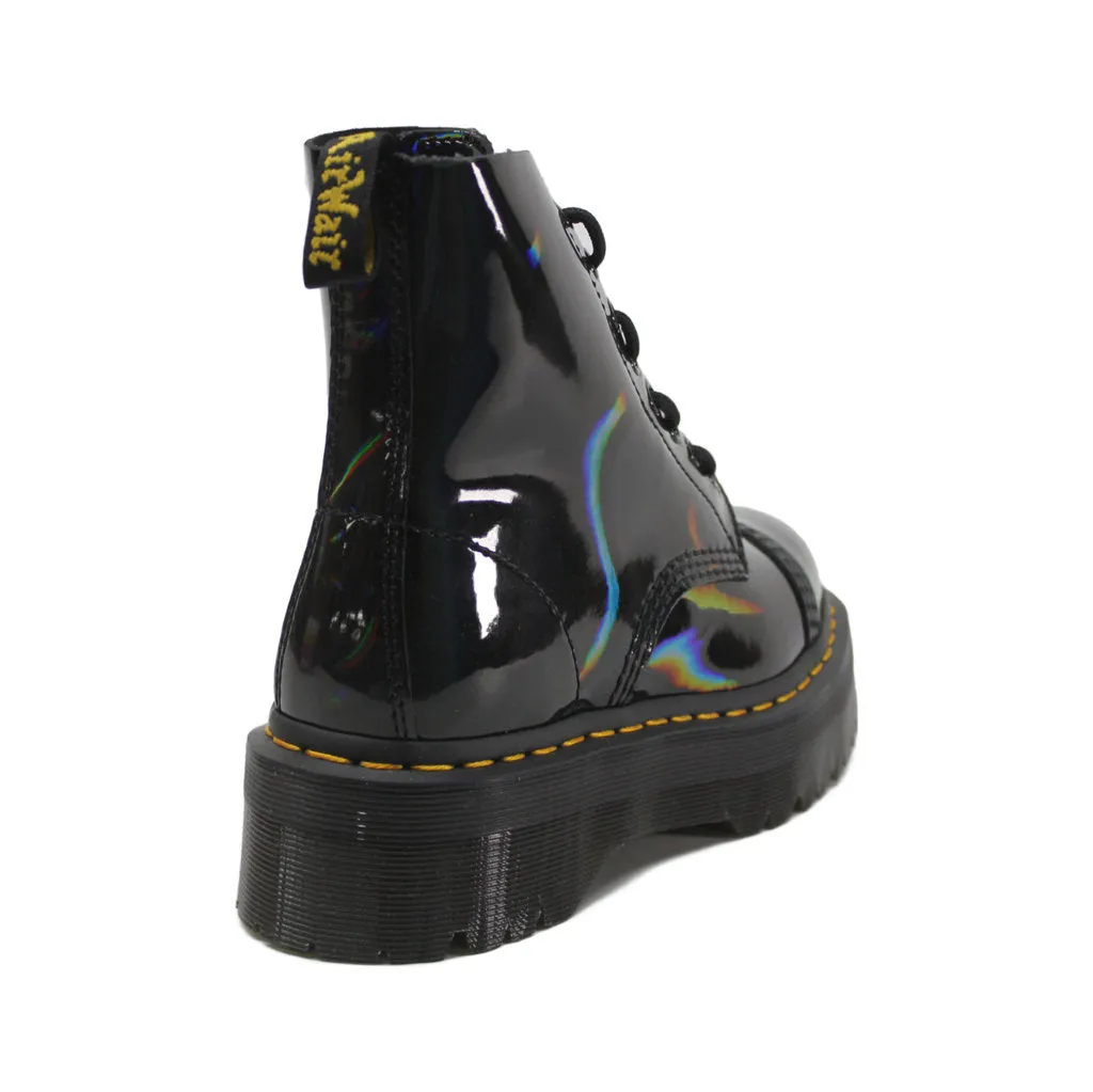 Dr. Martens Sinclair Prism Rainbow Patent Lamper Leather Women's Platform Boots