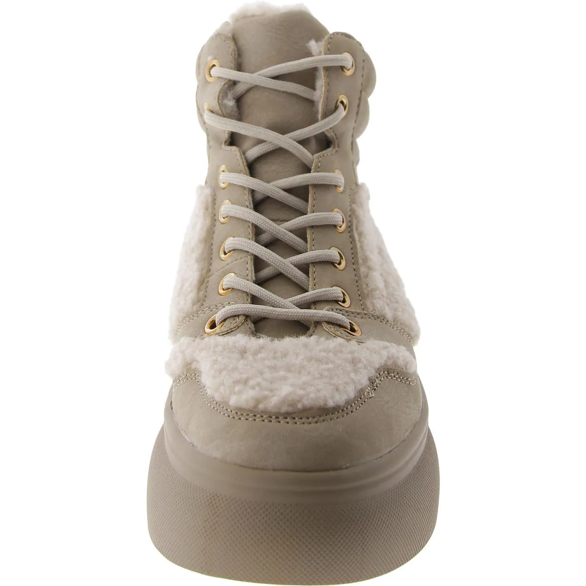 Dream Womens Faux Shearling Platform Shearling Boots