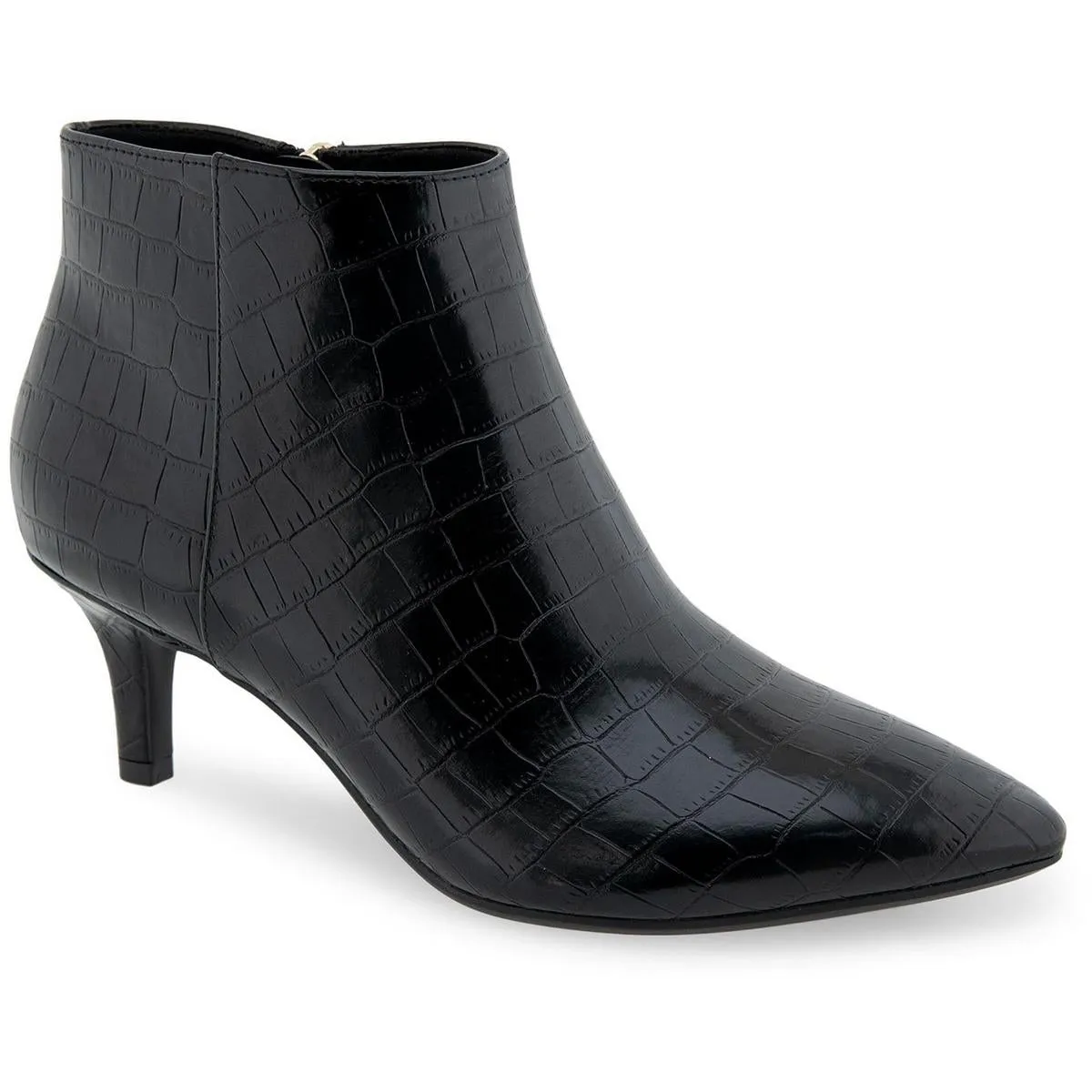 Edith Womens Faux Leather Ankle Booties