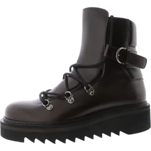Elimo Womens Leather Pull On Ankle Boots
