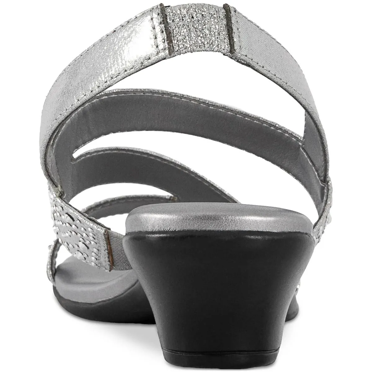 Elinna Womens Sparking Asymmetrical Straps Ankle Strap