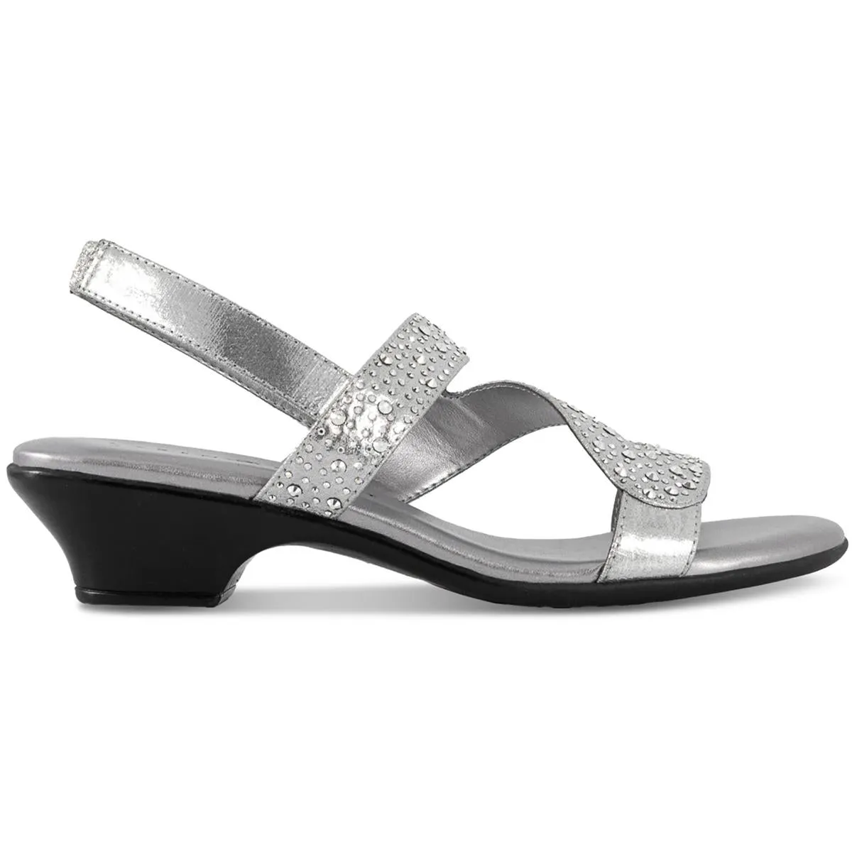 Elinna Womens Sparking Asymmetrical Straps Ankle Strap