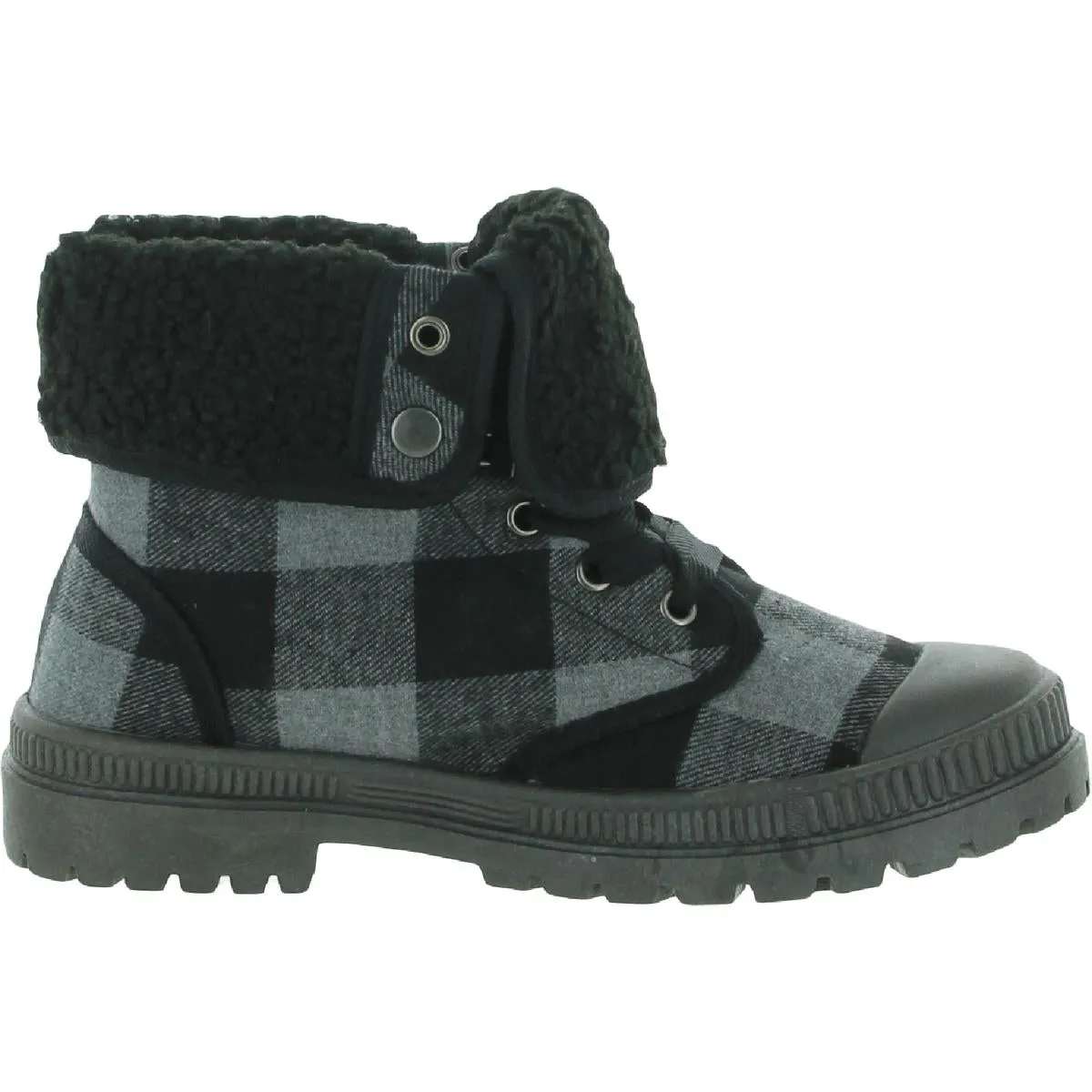 Emerson Womens Plaid Round Toe Ankle Boots