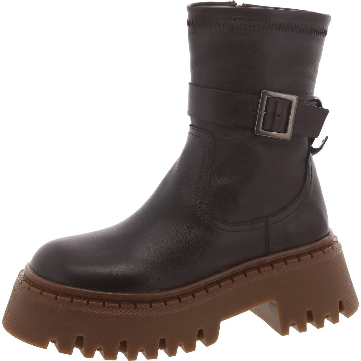 Everly Womens Lug Sole Ankle Boot Combat & Lace-Up Boots