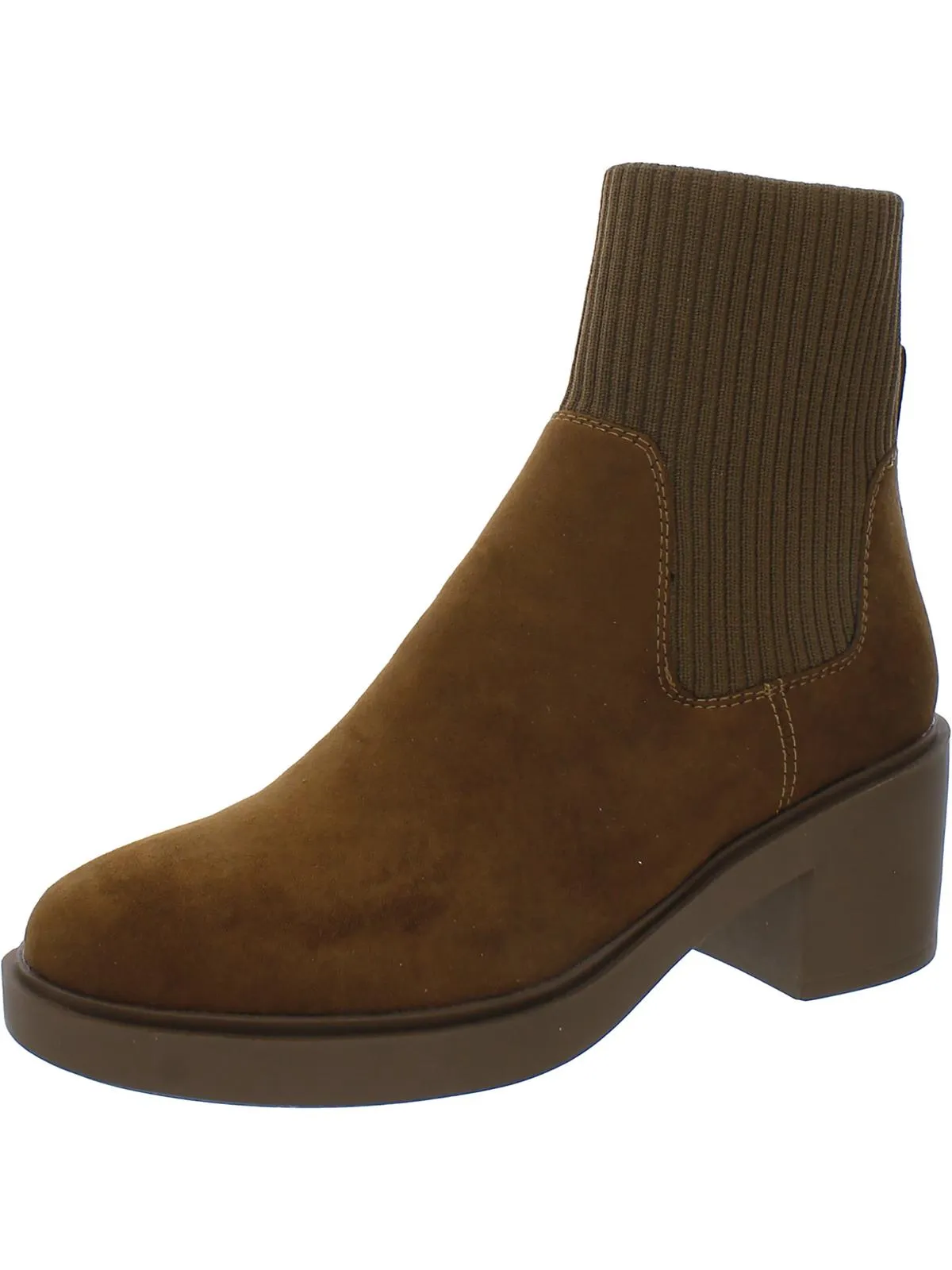 Faria Womens Suede Ankle Chelsea Boots