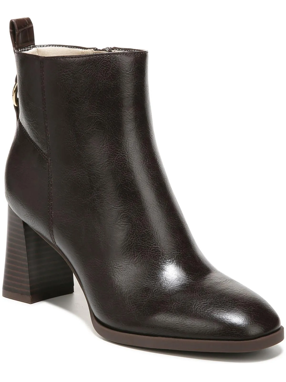 Farrah Womens Man Made Block Heel Ankle Boots