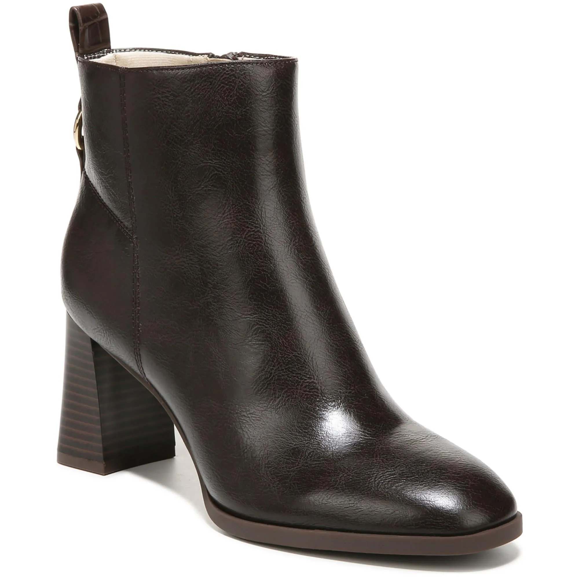 Farrah Womens Man Made Block Heel Ankle Boots