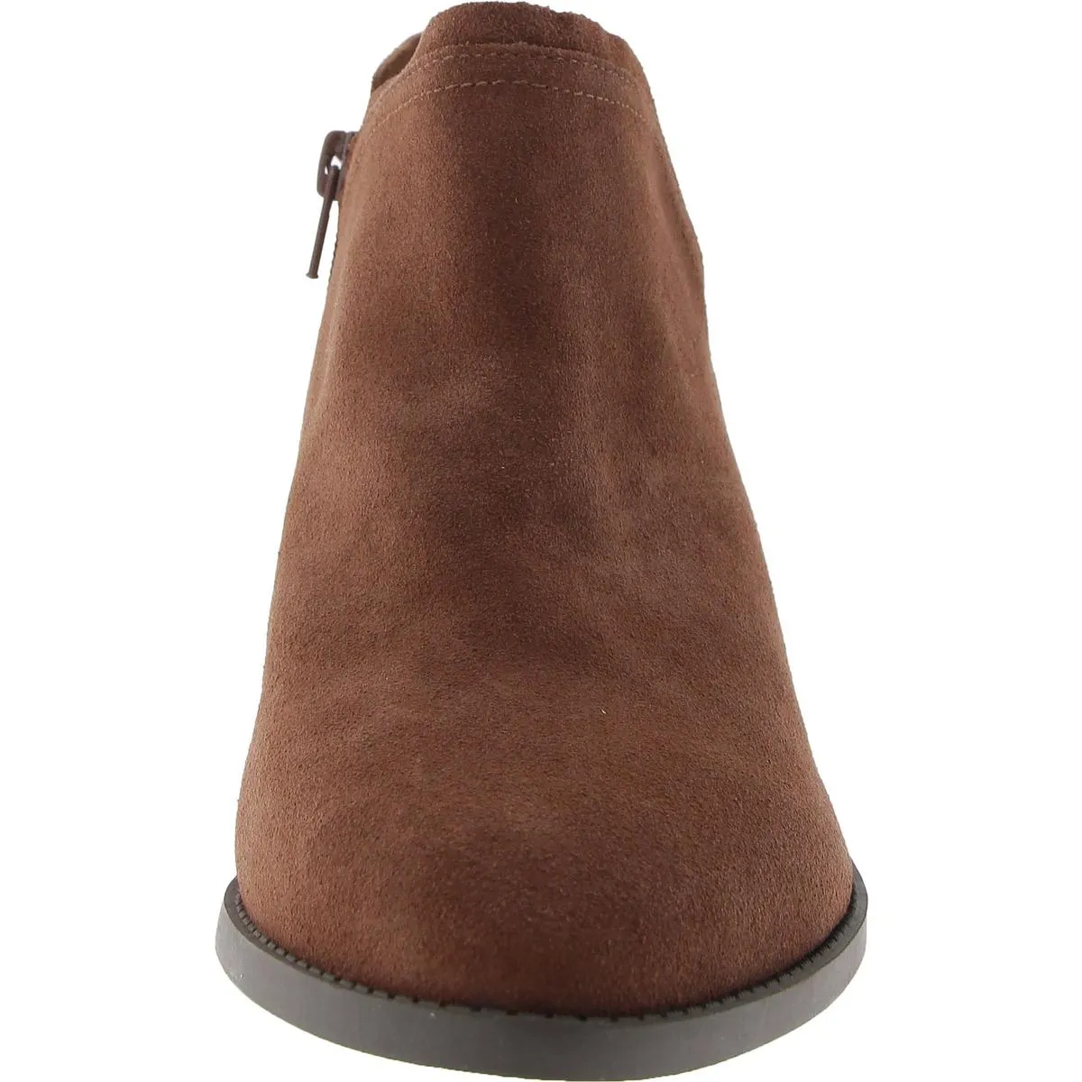 Ferolia Womens Suede Almond Toe Ankle Boots