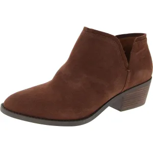Ferolia Womens Suede Almond Toe Ankle Boots