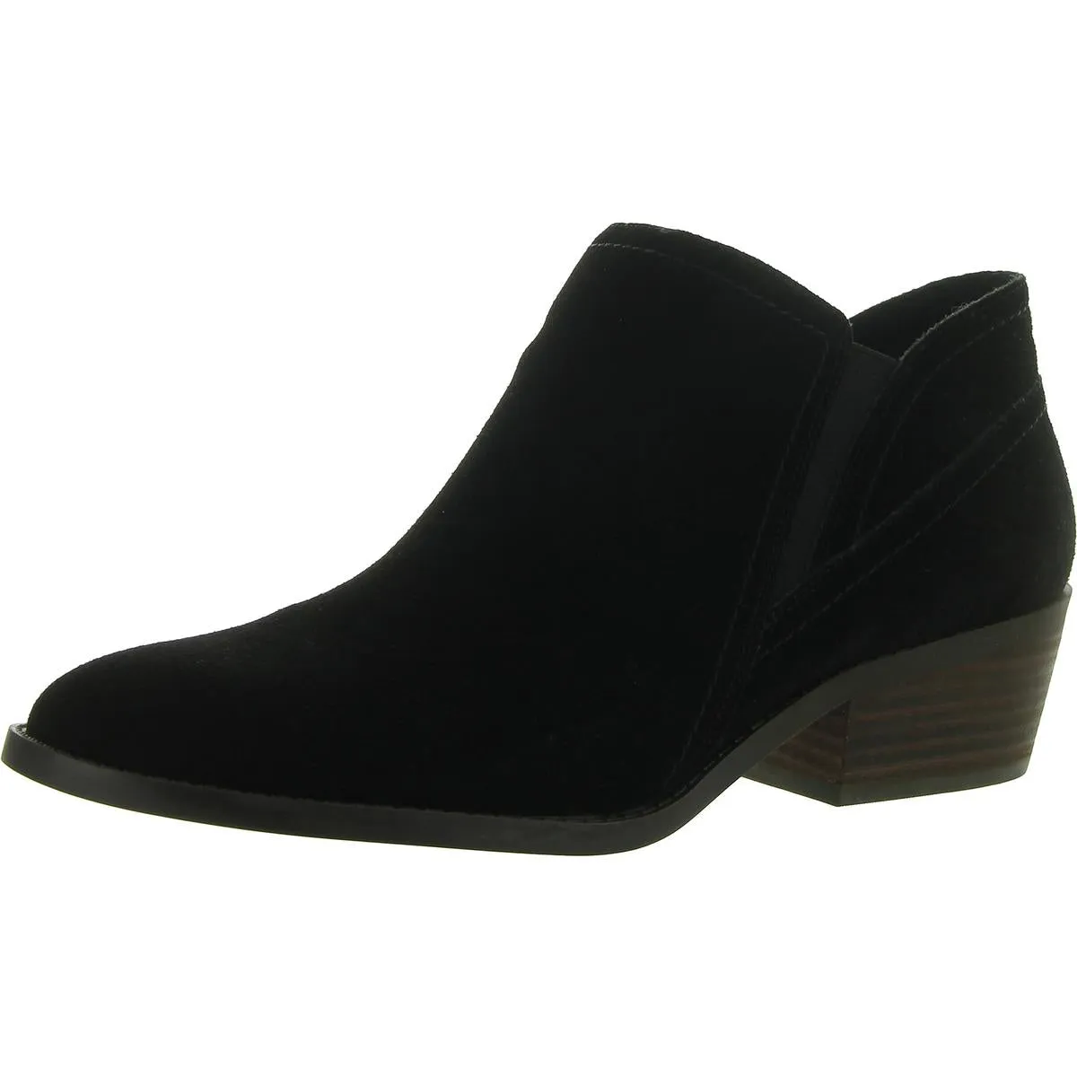 FIONAN Womens Leather Stacked Heel Chelsea Boots