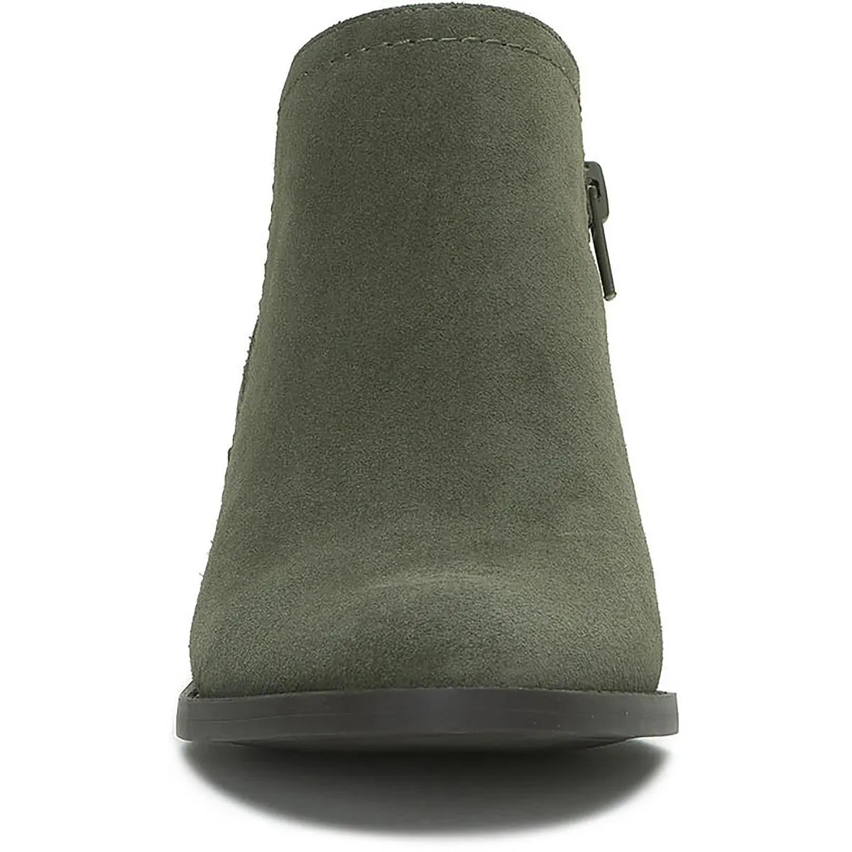 FIONAN Womens Leather Stacked Heel Chelsea Boots
