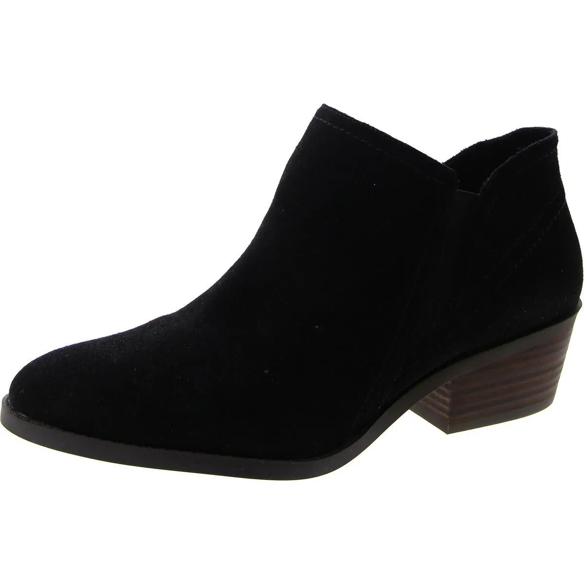 FIONAN Womens Leather Stacked Heel Chelsea Boots