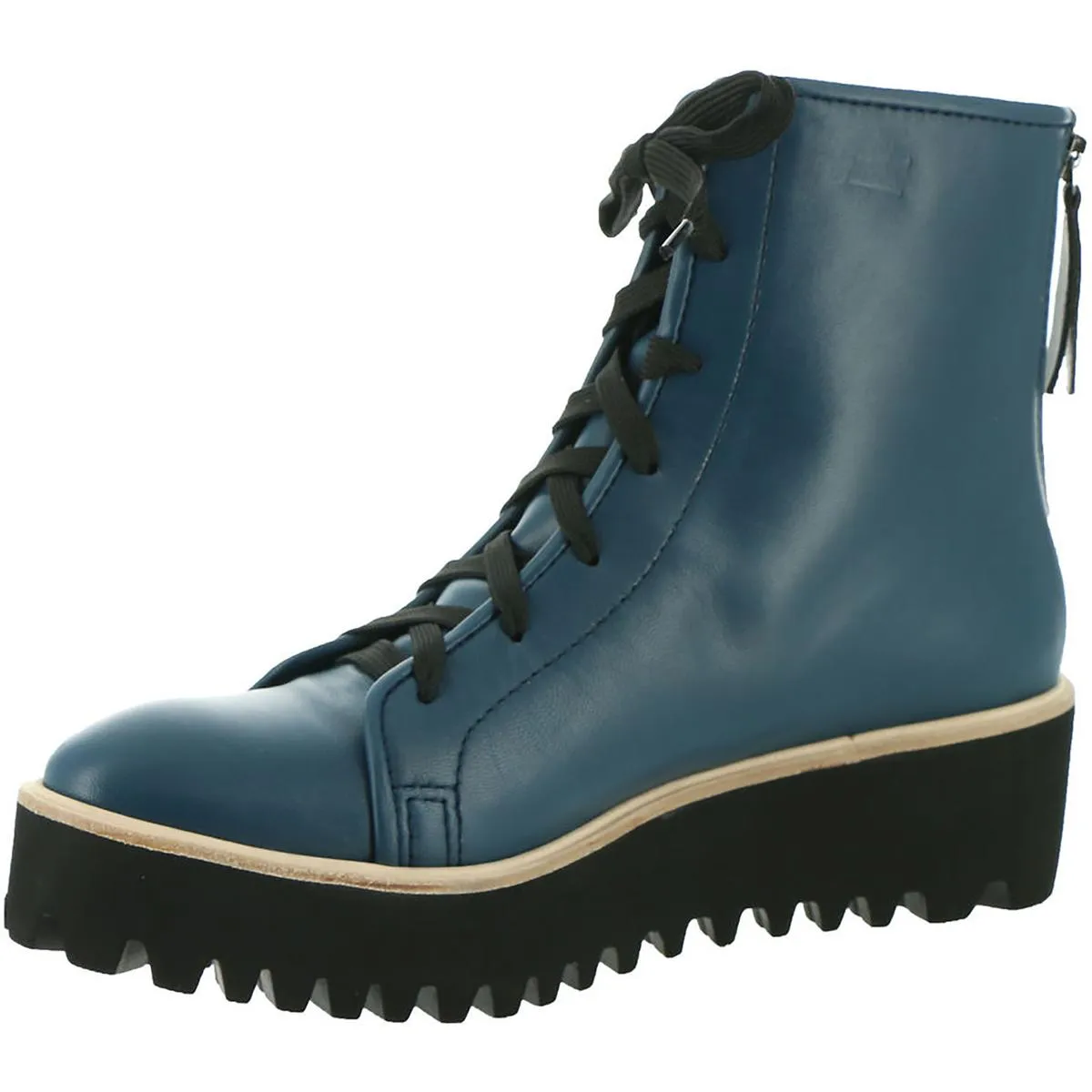 Flatform Camper 3T Womens Leather Lug Ankle Boots