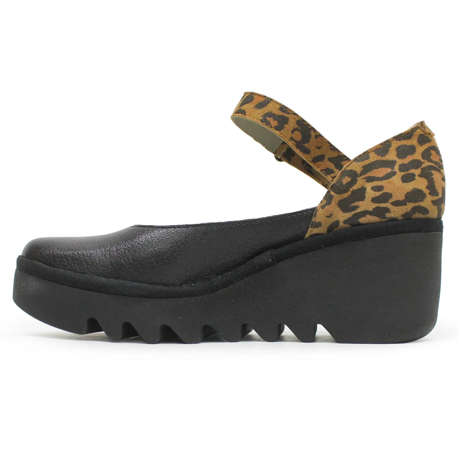 Fly London BAWO543FLY Mousse Cheetah Leather Women's Heels Shoes
