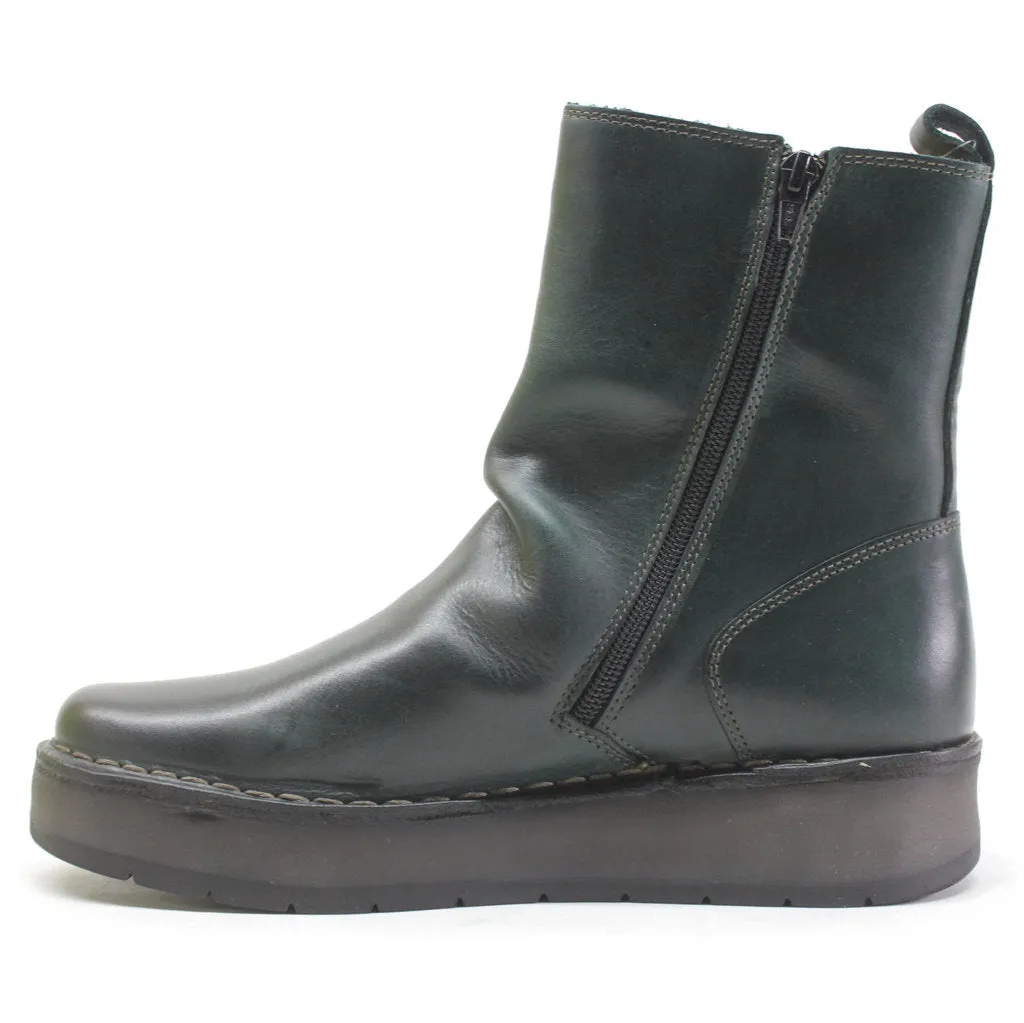 Fly London Reno053Fly Rug Leather Women's Zip Up Ankle Boots