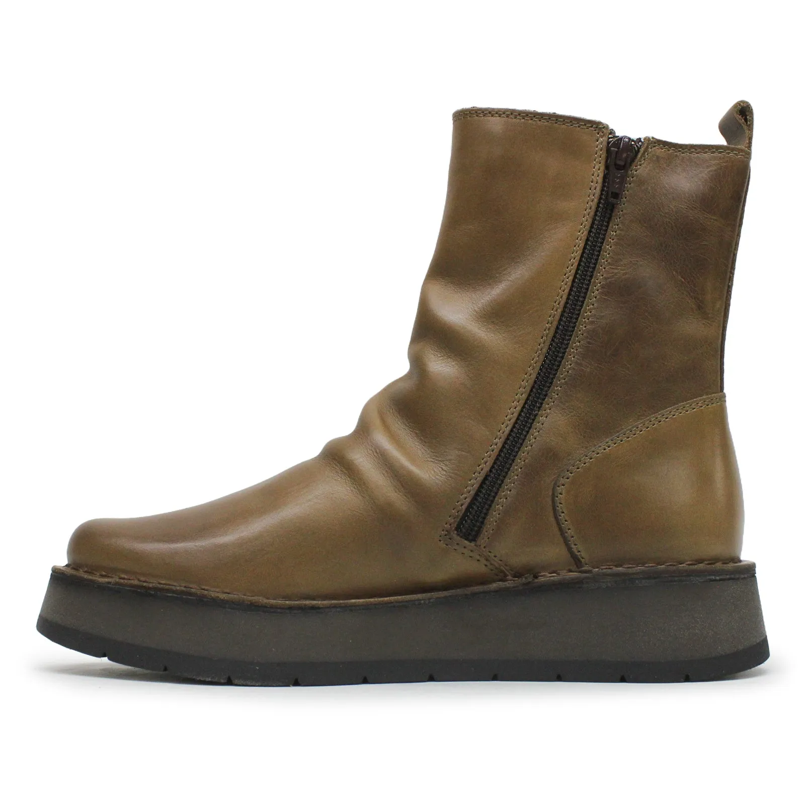Fly London Reno053Fly Rug Leather Women's Zip Up Ankle Boots