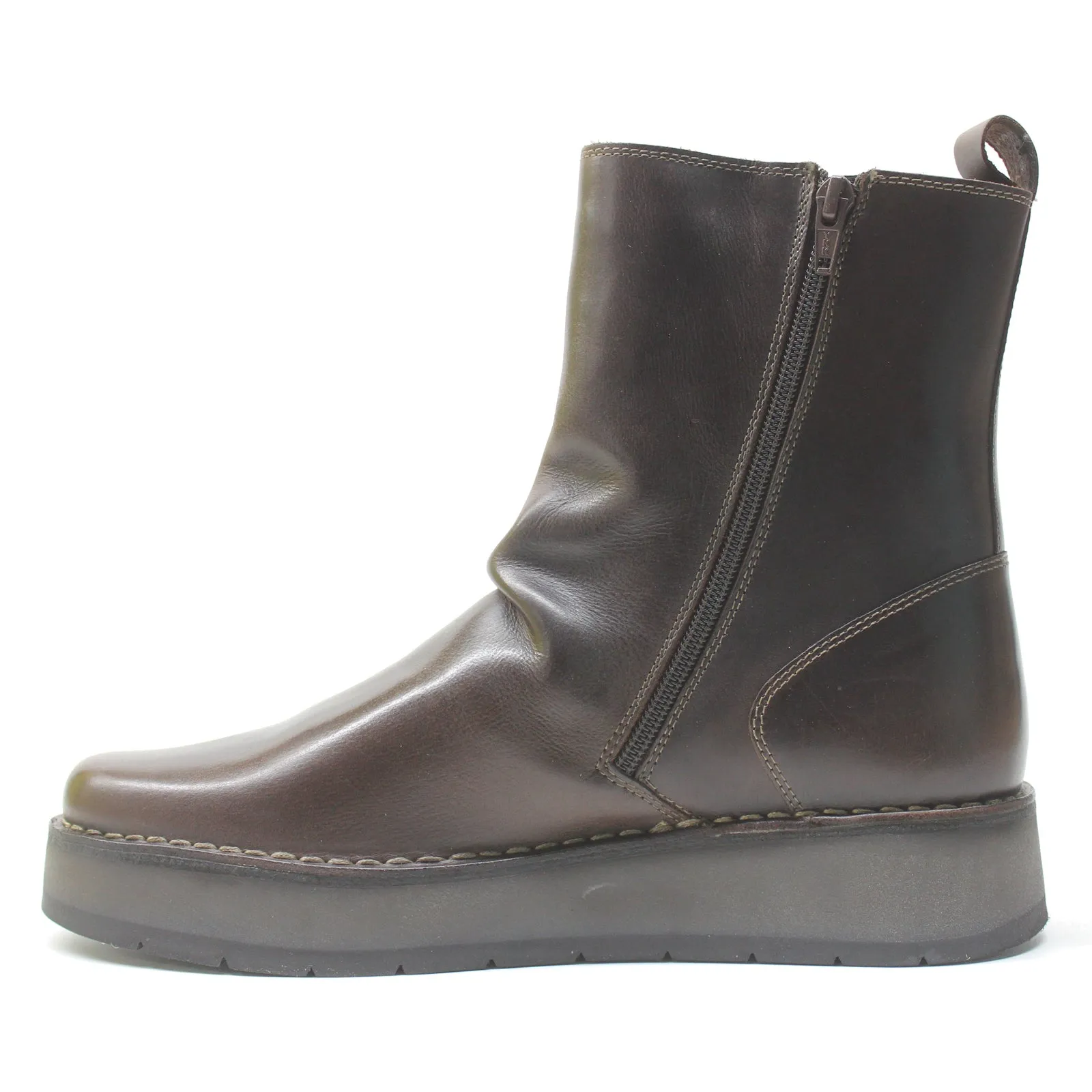 Fly London Reno053Fly Rug Leather Women's Zip Up Ankle Boots