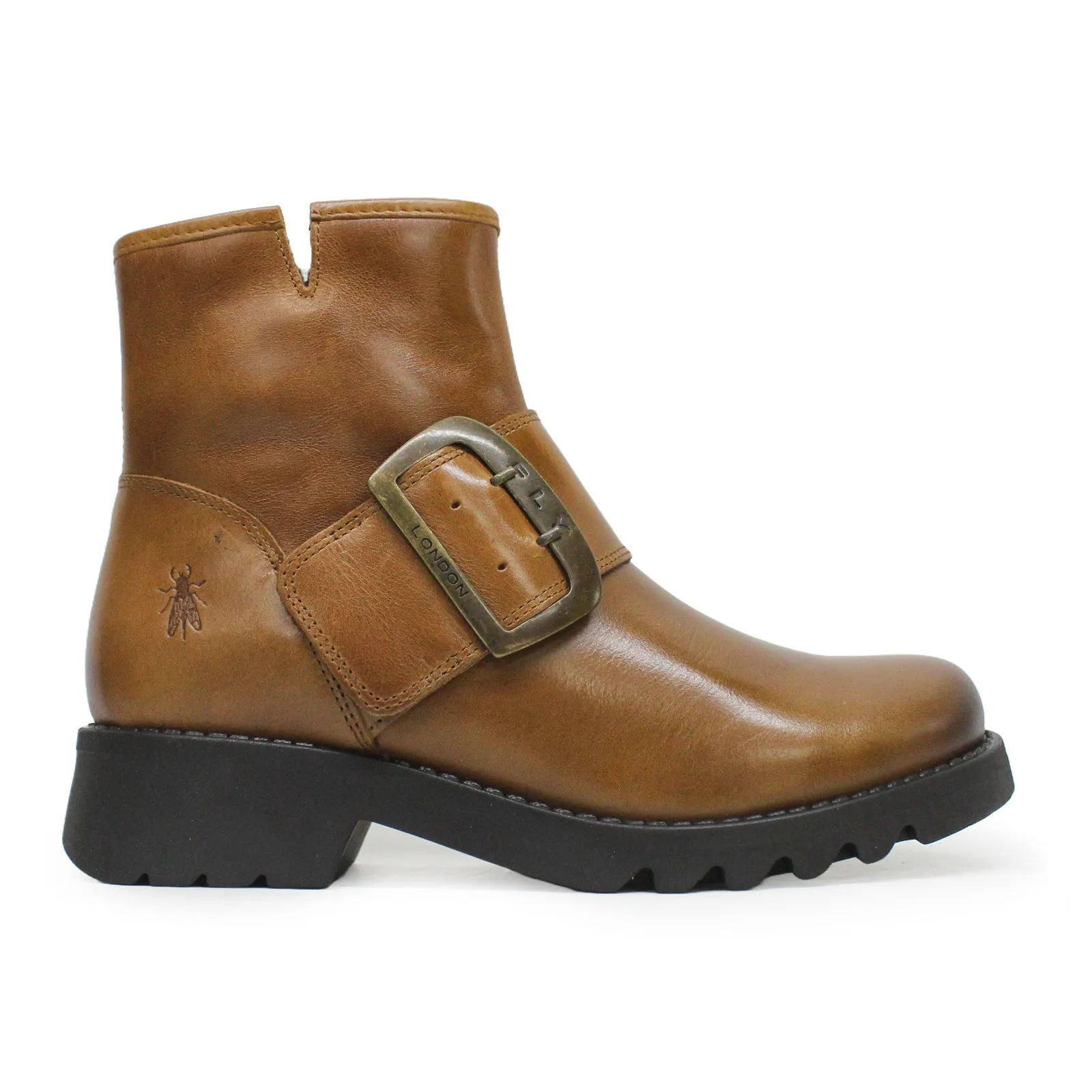 Fly London Rily991Fly Leather Women's Buckle Strap Ankle Boots