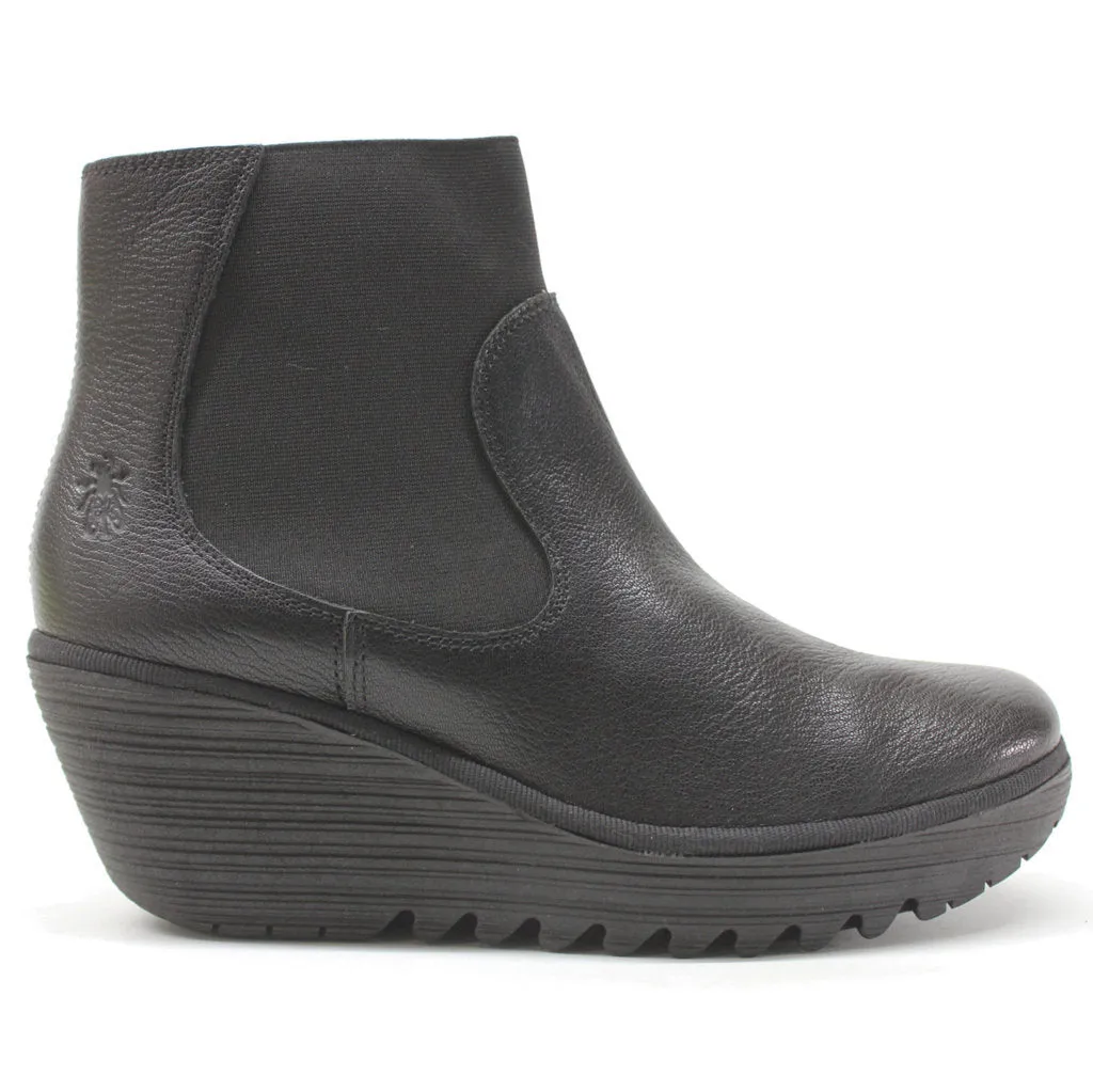 Fly London Yade398Fly Leather Women's Wedge Heel Chelsea Boots