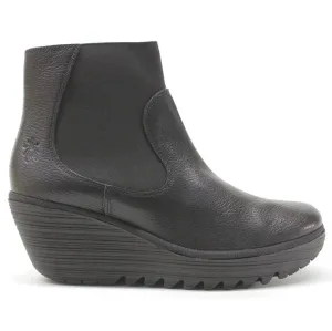 Fly London Yade398Fly Leather Women's Wedge Heel Chelsea Boots