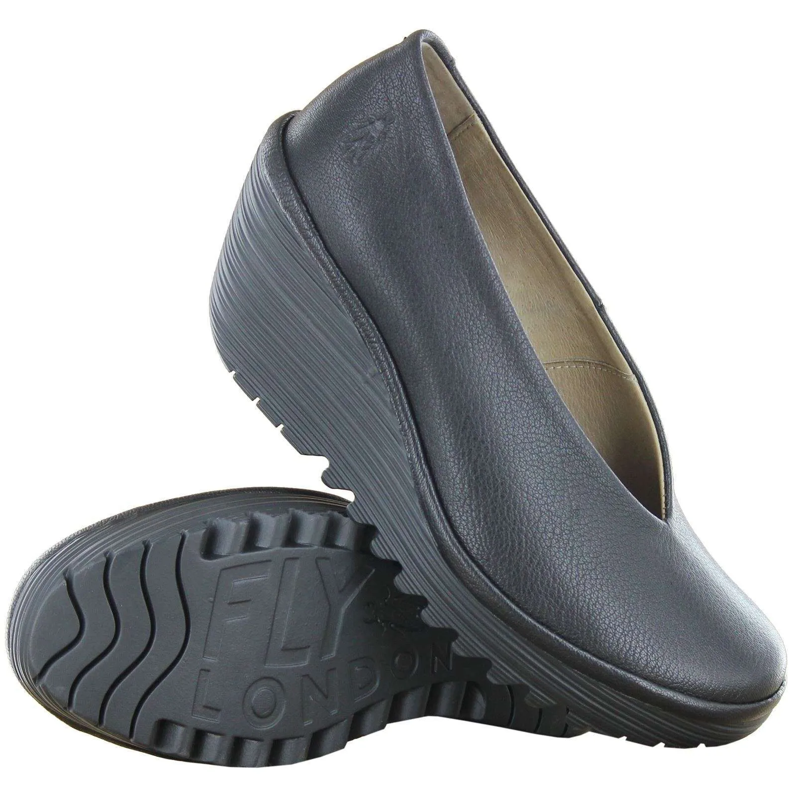 Fly London Yaz Leather Women's Wedge Heel Shoes