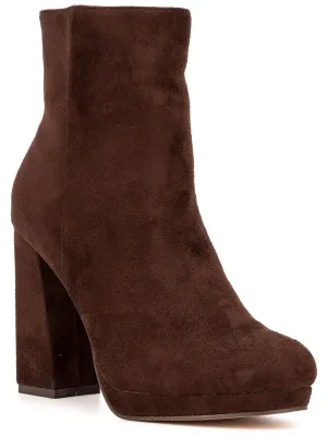 FRAN Womens Faux Suede Ankle Boots