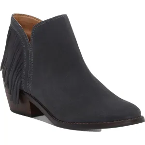 Freedah Womens Suede Fringe Ankle Boots