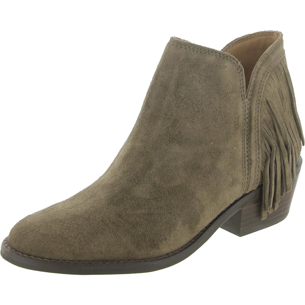 Freedah Womens Suede Fringe Ankle Boots