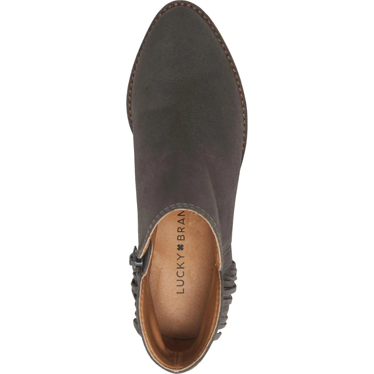 Freedah Womens Suede Fringe Ankle Boots