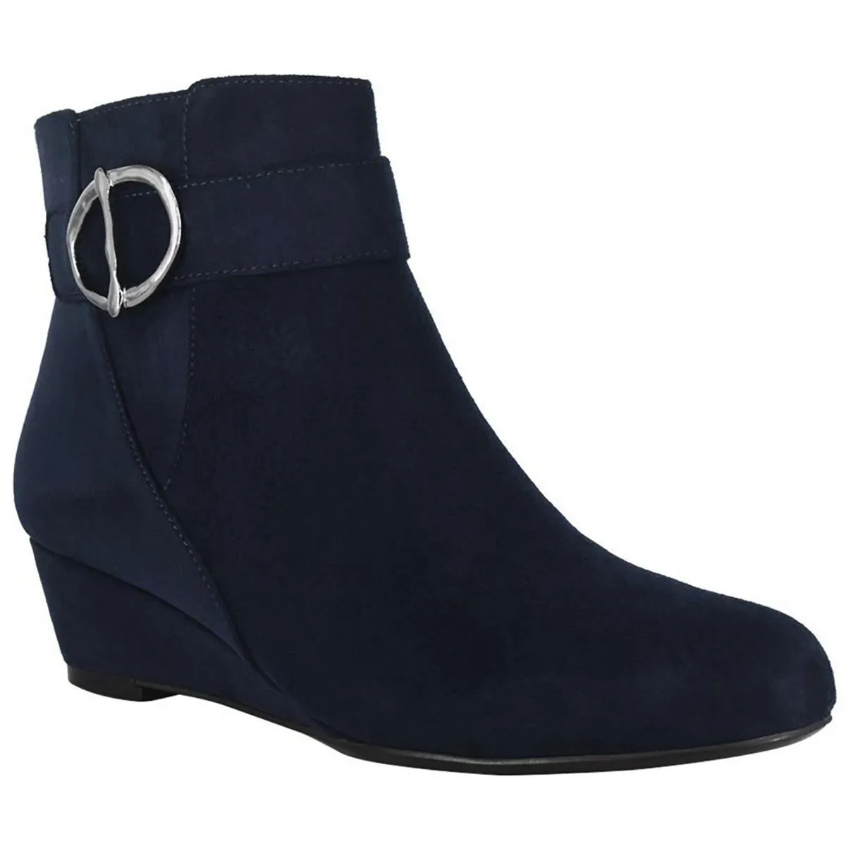Garwin Womens Faux Suede Wedge Ankle Boots