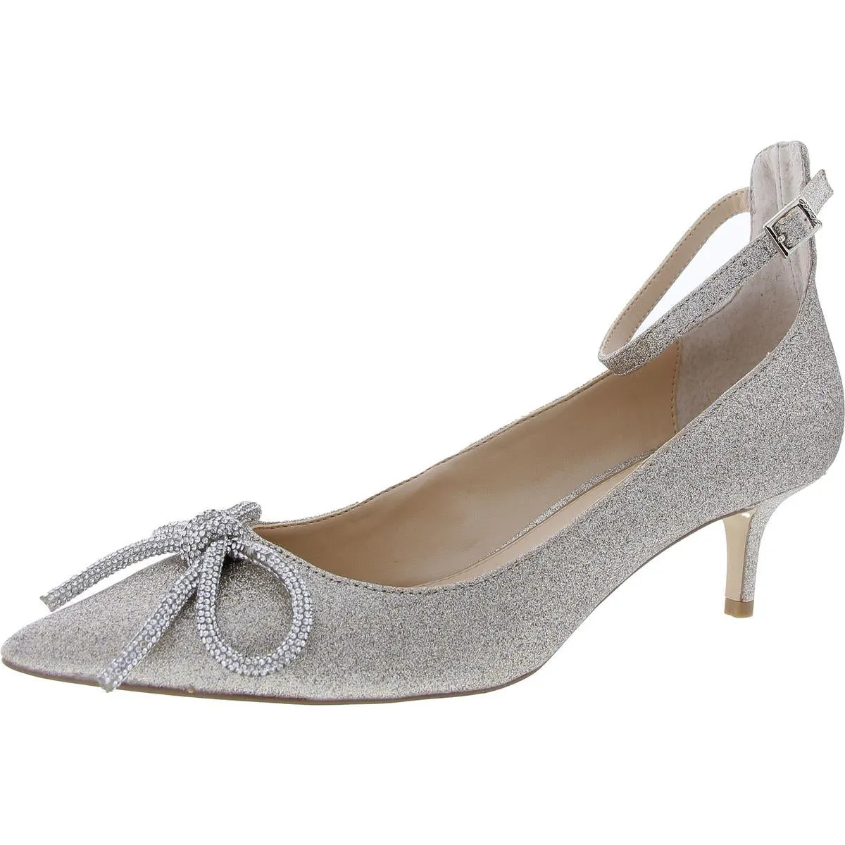 GERANIUM Womens Satin Ankle Strap