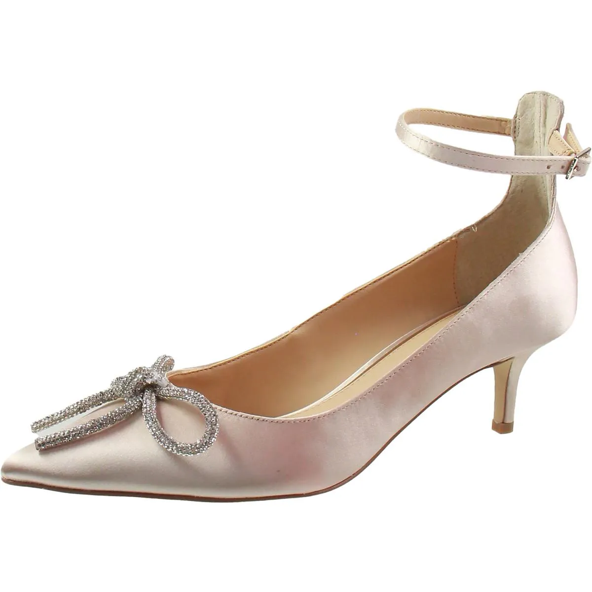 GERANIUM Womens Satin Ankle Strap
