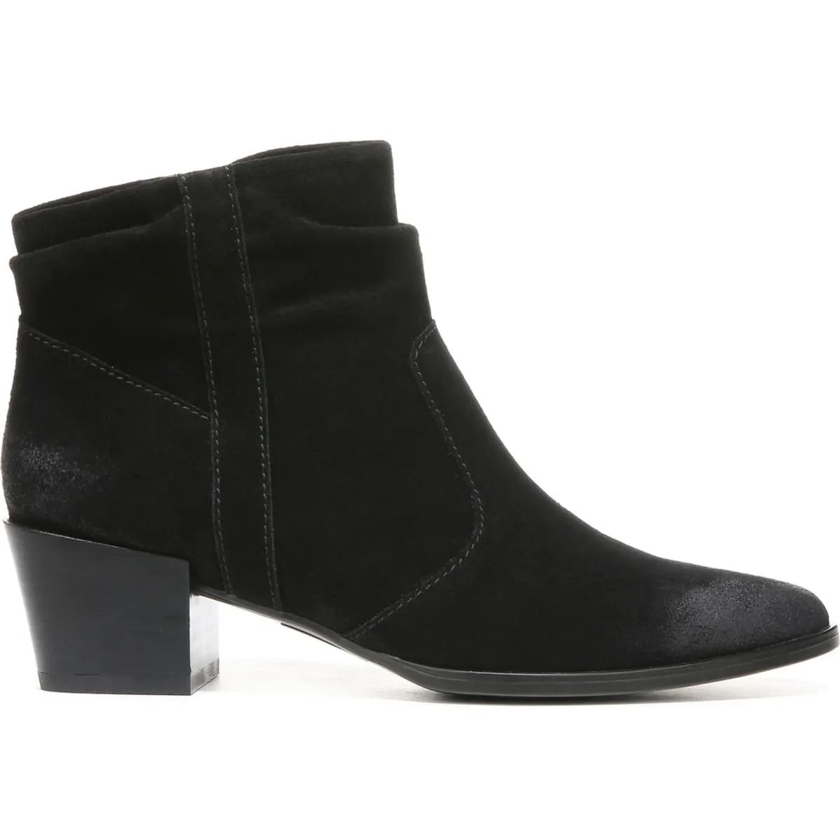 Gina Womens Leather Block Heel Ankle Boots