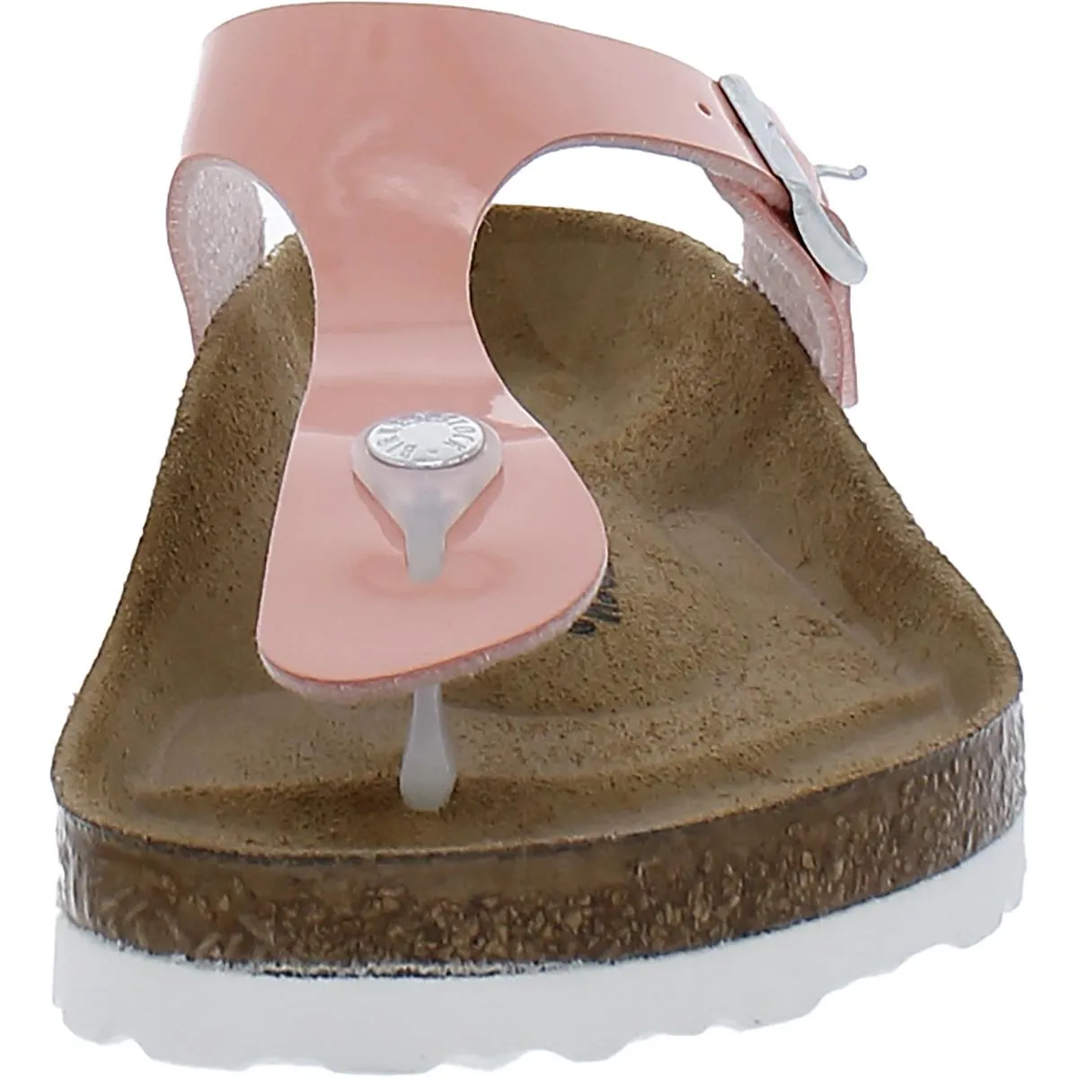 Gizeh  BS Womens Patent Leather Comfort Fit Footbed Sandals
