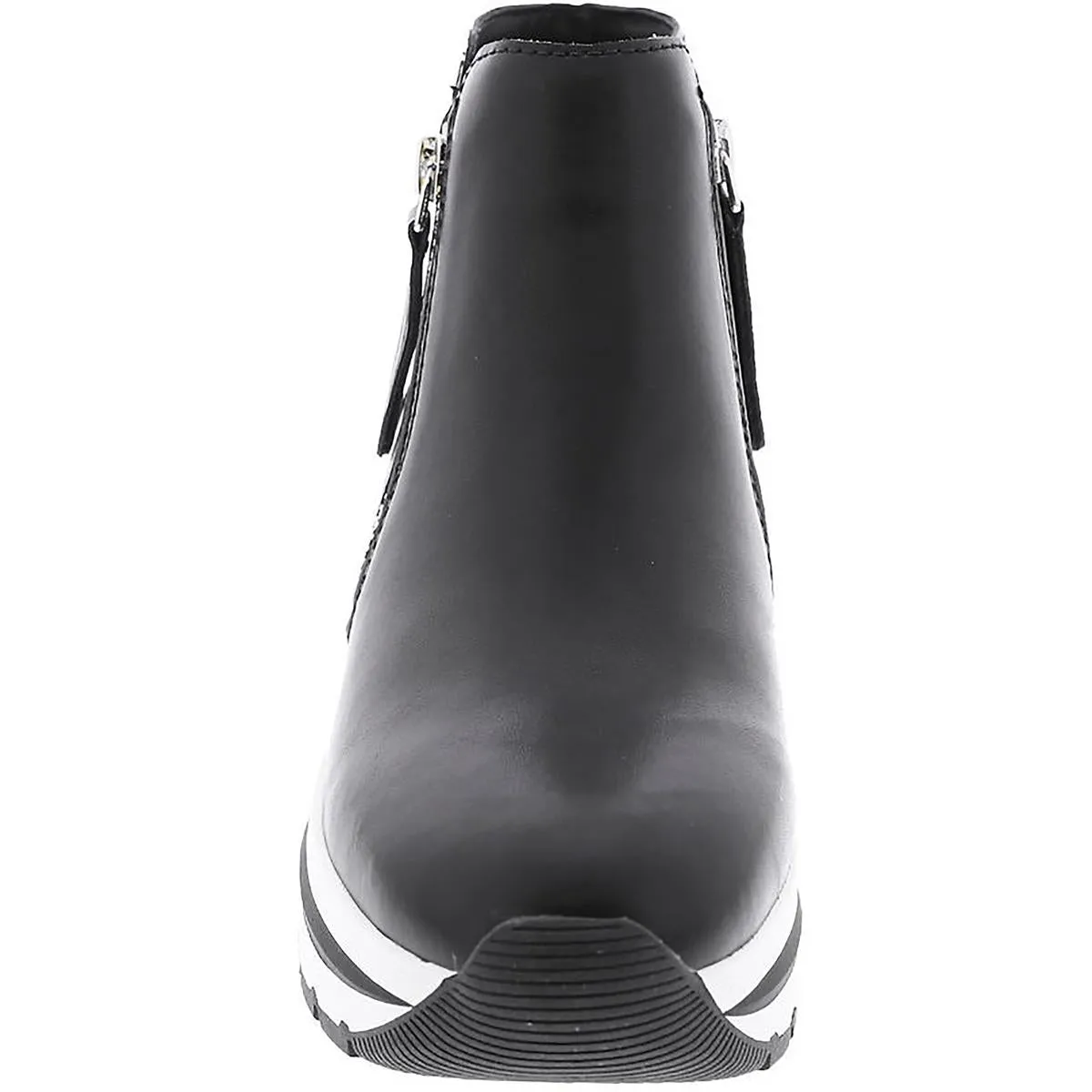 Glided Womens Leather Flatform Ankle Boots