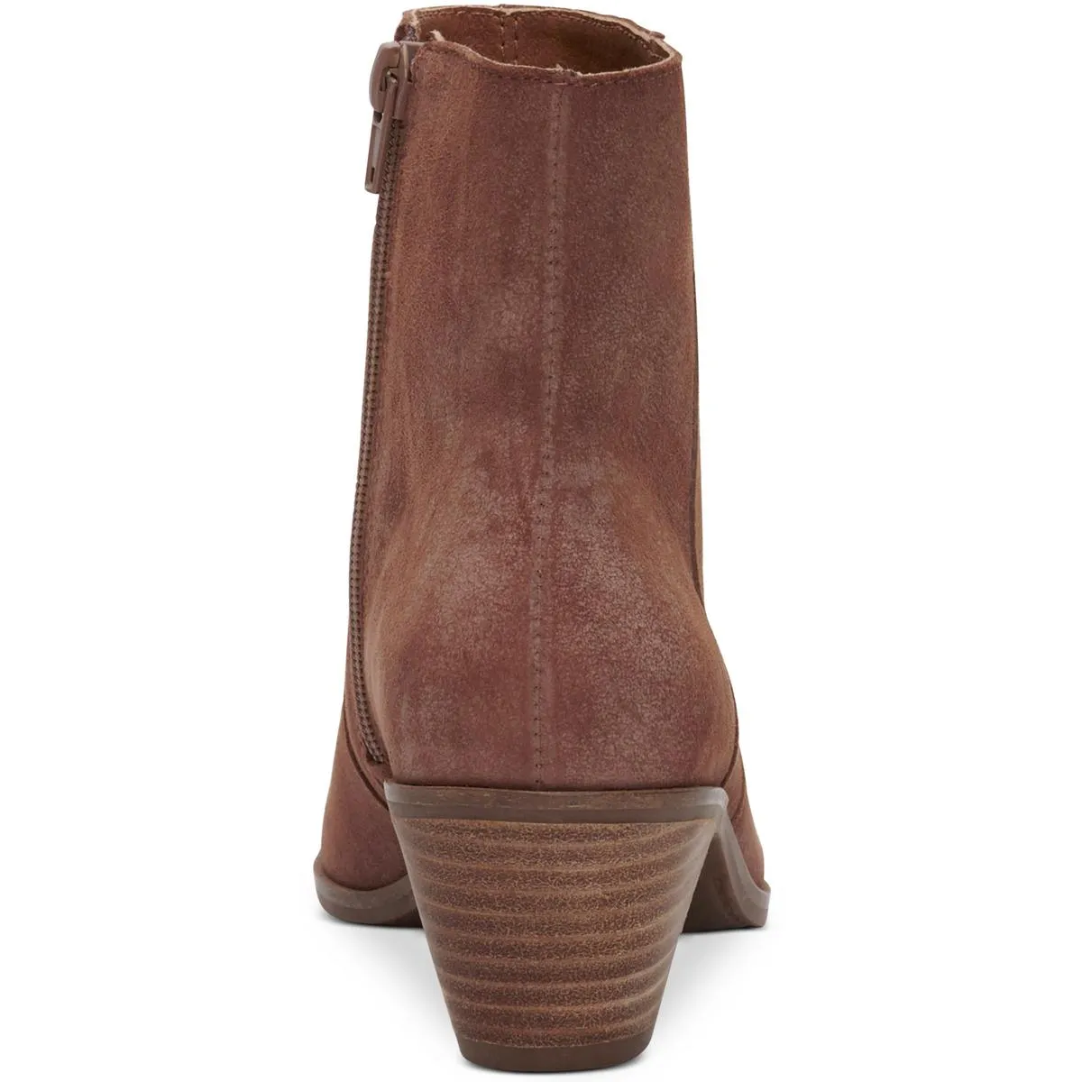 GODDIY Womens Faux Suede Zipper Ankle Boots