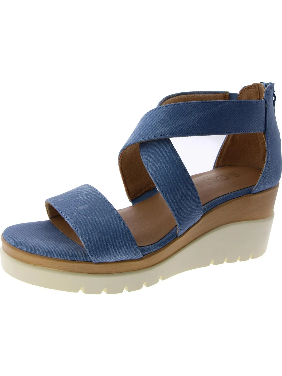 Good Times Womens Zipper Comfort Wedge Sandals