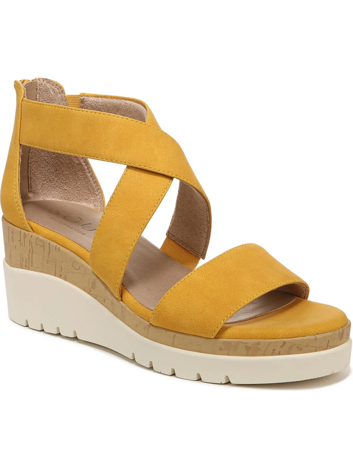 Good Times Womens Zipper Comfort Wedge Sandals