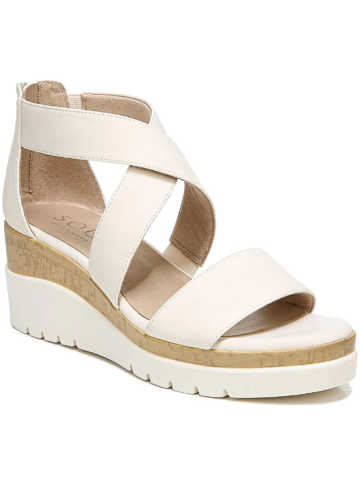 Good Times Womens Zipper Comfort Wedge Sandals