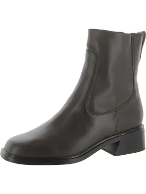 Gracelyn Womens Leather Square Toe Ankle Boots