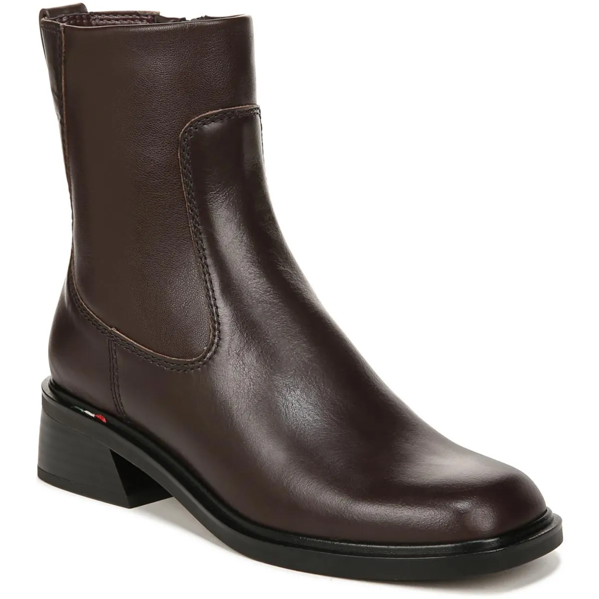 Gracelyn Womens Leather Square Toe Ankle Boots
