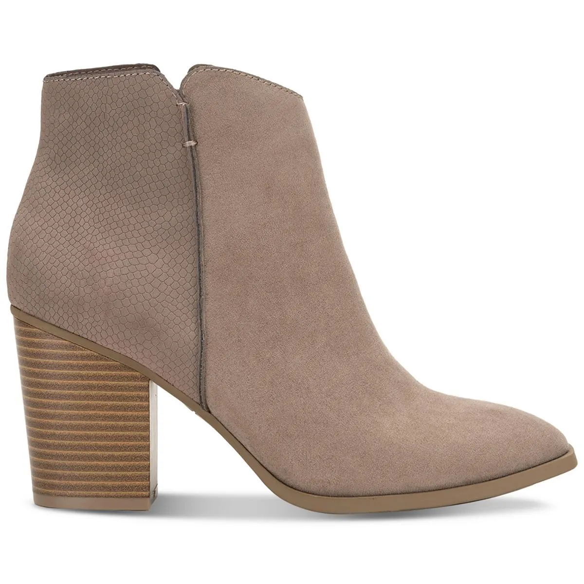 Graceyy Womens Microsuede Embossed Ankle Boots